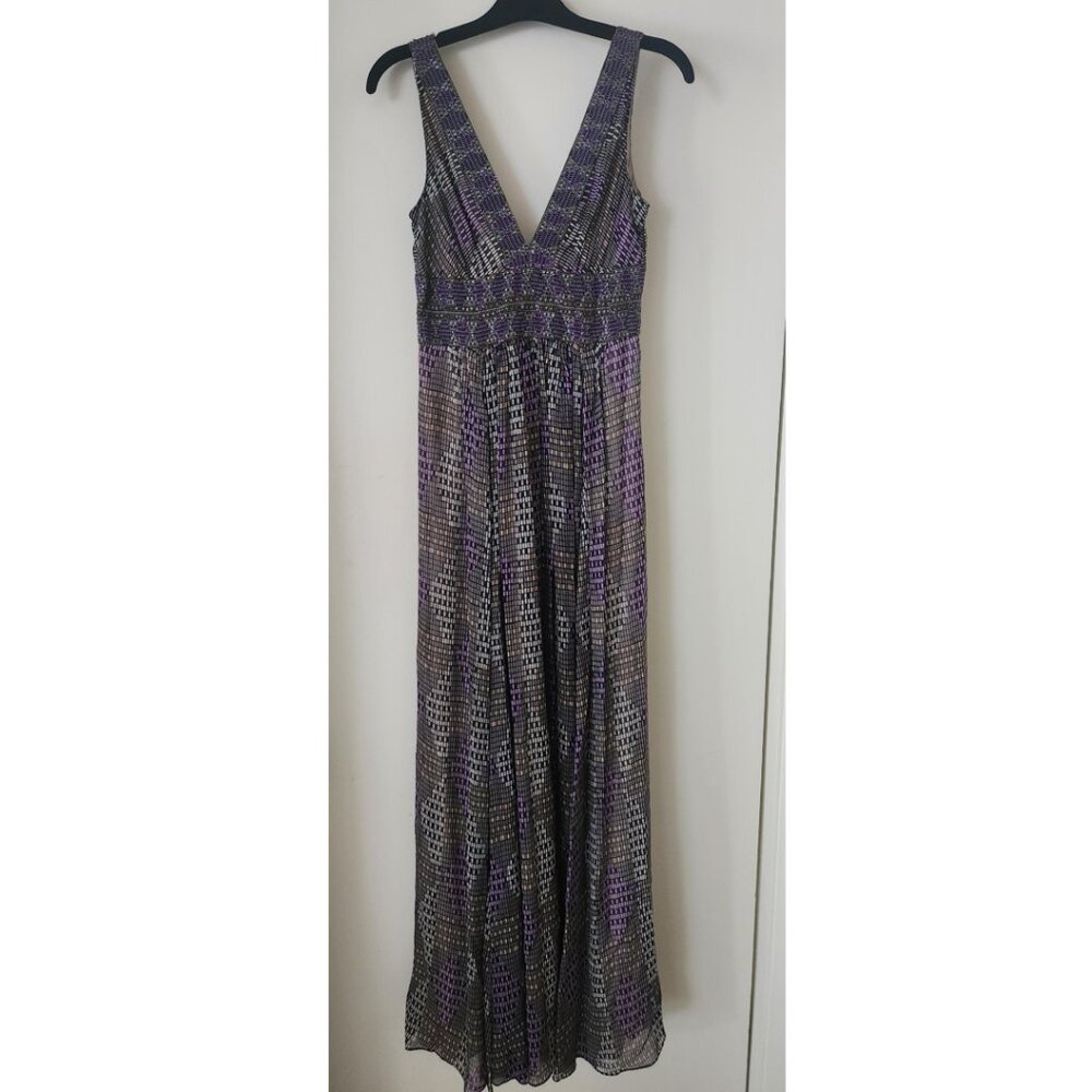 BCBG MAXAZRIA dress in shades of purple with partial beading